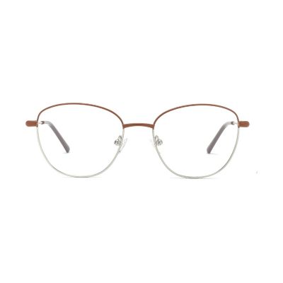 Retro Round Two-Tone Metal Optical Frame