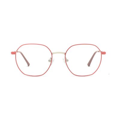 Geometric Hexagonal Two-Tone Metal Optical Frame