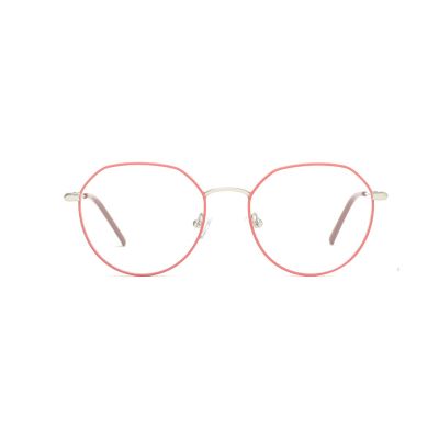 Classic Round Slim Two-Tone Metal Optical Frame