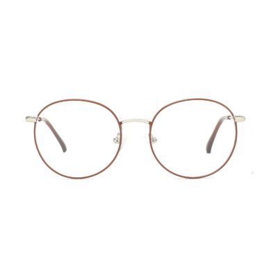 Vintage Round Slim Two-Tone Metal Optical Frame