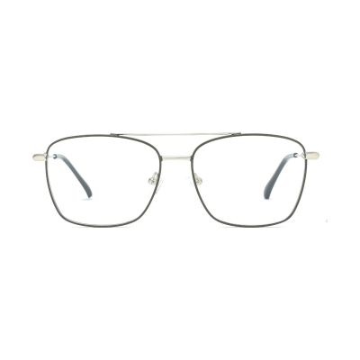 Double-Bridge Navigator Square Two-Tone Metal Frame