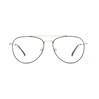 Pilot Aviator Double-Bridge Two-Tone Metal Optical Frame