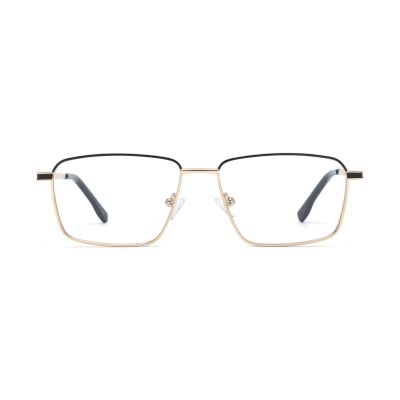 Bold Rectangular Business Metal Optical Frame