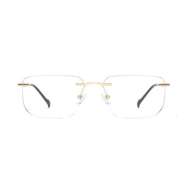 Ultra-Light Rimless Metal Eyeglasses Frame