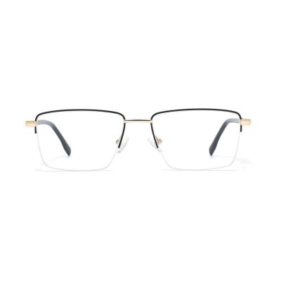 Semi-Rimless Rectangular Metal Optical Frame