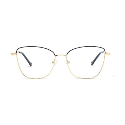 Two-Tone Cat-Eye Square Metal Frame