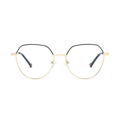 Feminine Cat-Eye Square Metal Optical Frame