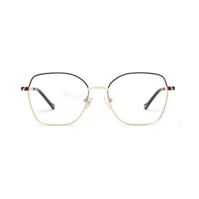 Modern Cat-Eye Square Metal Eyeglasses