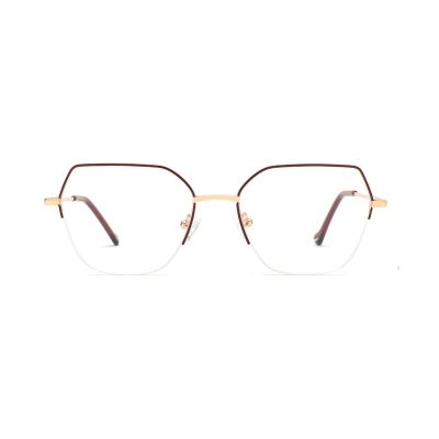 Half-Rim Metal Square Optical Frame