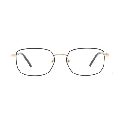 Rivet-Detail Rectangular Metal Optical Frame