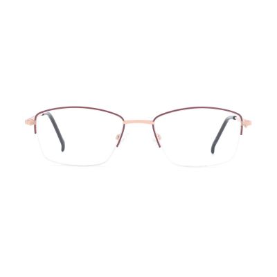 Semi-Rimless Oval Metal Optical Frame