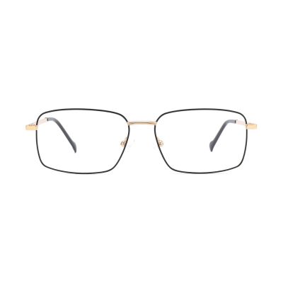 Structured Rectangular Metal Eyeglasses Frame
