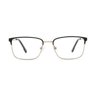 Professional Rectangular Two-Tone Metal Eyeglasses Frame