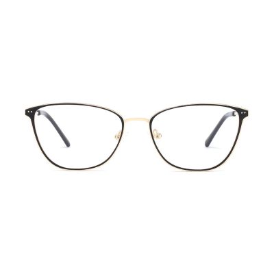 Graceful Cat-Eye Two-Tone Metal Optical Frame