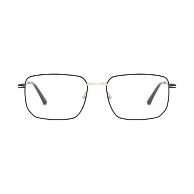 Executive Rectangular Black and Gold Metal Optical Frame