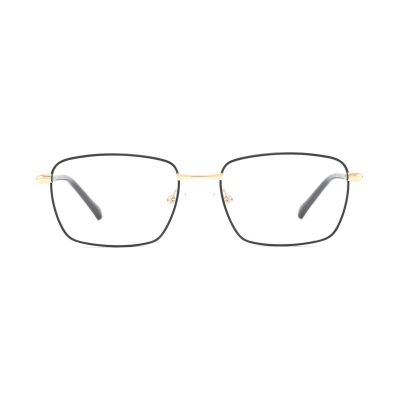 Professional Rectangular Two-Tone Metal Eyeglasses Frame