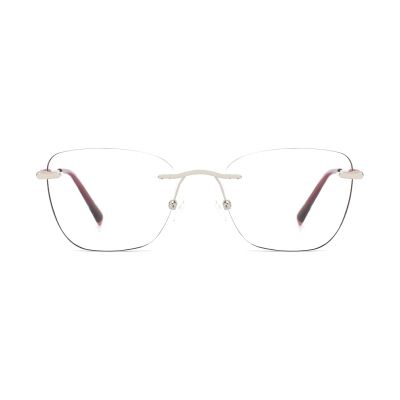 Featherweight Rimless Three-Piece Metal Eyeglasses Frame