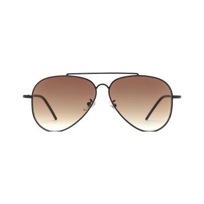 Gradient Aviator Metal Sunglasses with Teardrop Pilot Lenses