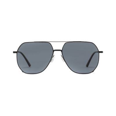 Flat-Top Geometric Metal Sunglasses with an Angular Design