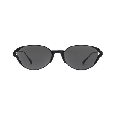 Compact Round Oval Metal Sunglasses with a Retro Feel
