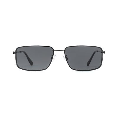 Rectangular Metal Sunglasses with a Sleek Straight Silhouette