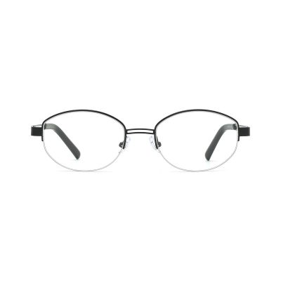 Oval Metal Optical Frame with Clear Demo Lenses