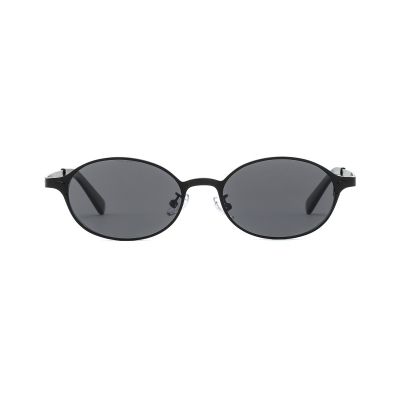 Minimal Oval Metal Sunglasses with a Slim Polished Frame