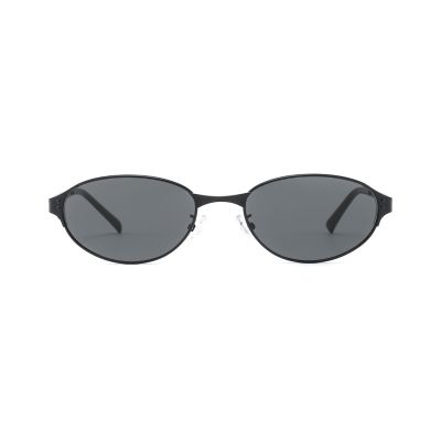 Petite Oval Metal Sunglasses with a Slim Lightweight Frame