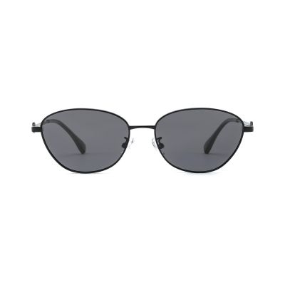 Angular Cat Eye Metal Sunglasses with Edgy Upswept Lines
