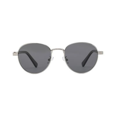 Half-Rim Geometric Metal Sunglasses with a Modern Minimal Design
