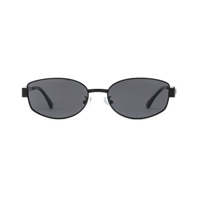 Small Rectangular Metal Sunglasses with Slim Clean Lines