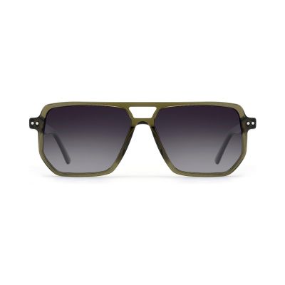 Aviator Style Double Bridge Acetate Sunglasses