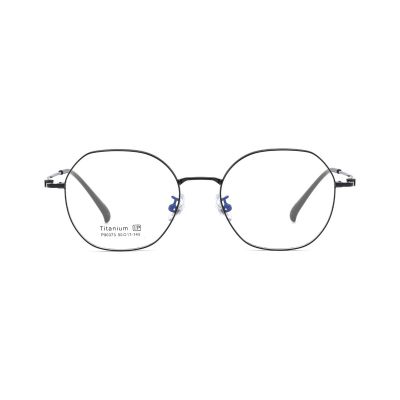 Retro Round Metal Glasses with β-Titanium Temples